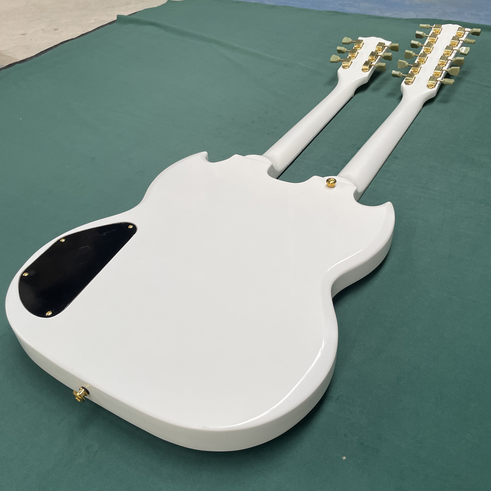 더블넥 화이트 6현 12현 일렉트릭 기타, 고광택 마감 - Electric Guitar Beginner 리뷰 및 가격
