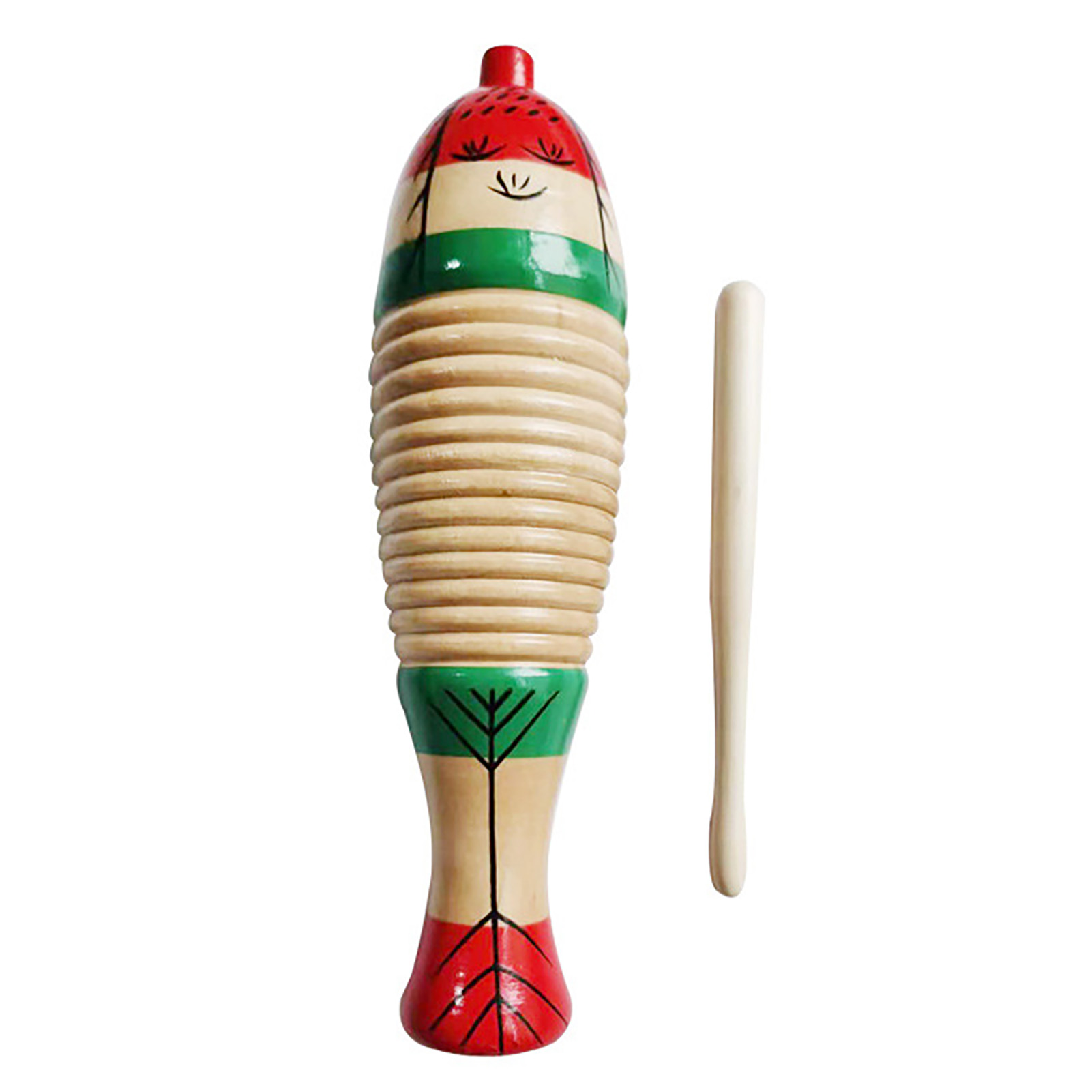 화려한 물고기 모양의 나무 기요로 라틴 타악기, 오르프 - Guiro Scraper Instrument 리뷰 및 가격