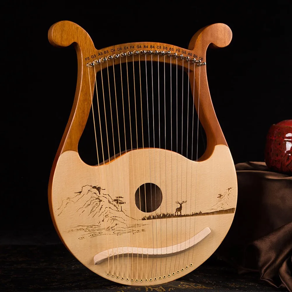 고품질 19줄 라이어 하프 마호가니 악기 여분의 줄과  - Musical Instrument Harp 리뷰 및 가격